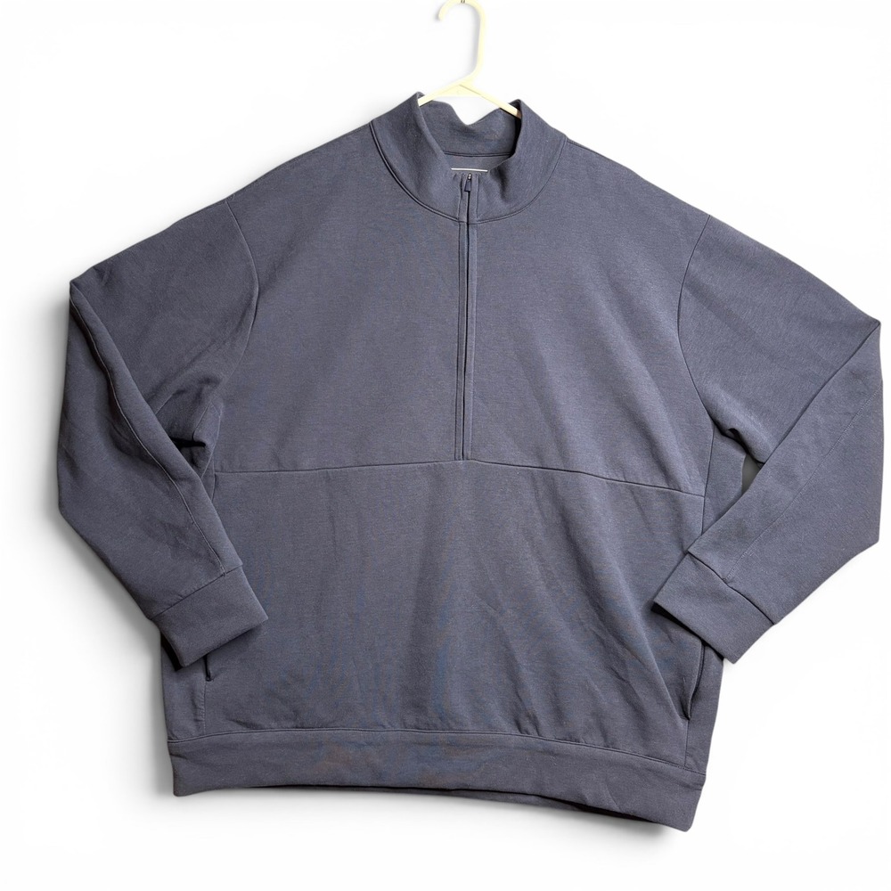 Nike Mens Dri-FIT 24.7 Quarter Zip Sweatshirt Navy Blue Soft HQ6953-451 XL